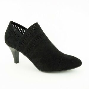 Karen Scott black ankle booties - size 9.5 with the cut-out detailing
